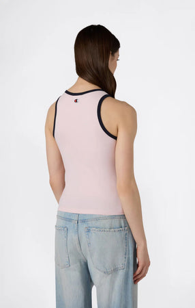 Champion Canotta ringer donna con grafica – Top senza maniche in cotone stile sportivo casual Rosa