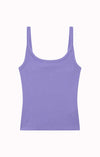 Canotta Donna Icons a Costina Stretch Lilla – Vestibilità Fitted con Logo Ricamato