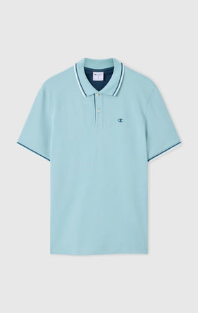Polo uomo Champion Polo Gallery in cotone piqué – Standard Fit, leggera e traspirante Azzurro