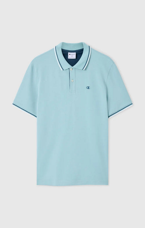 Polo uomo Champion Polo Gallery in cotone piqué – Standard Fit, leggera e traspirante Azzurro