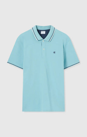 Polo uomo Champion Polo Gallery in cotone piqué – Standard Fit, leggera e traspirante Azzurro