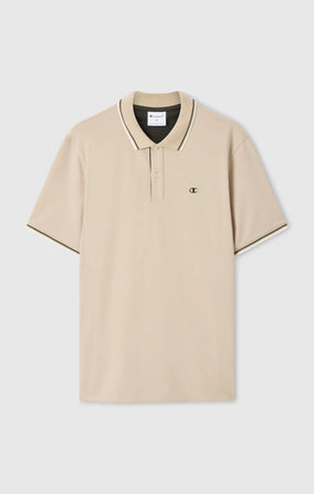 Polo uomo Champion Polo Gallery in cotone piqué – Standard Fit, leggera e traspirante Beige