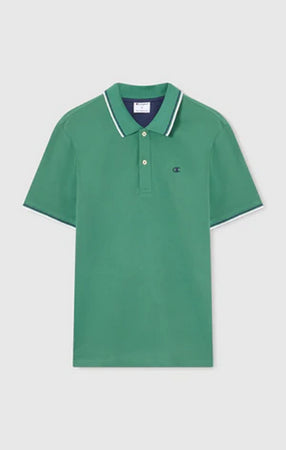 Polo uomo Champion Polo Gallery in cotone piqué – Standard Fit, leggera e traspirante Verde