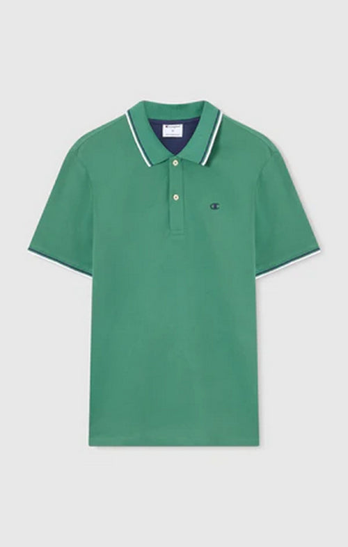 Polo uomo Champion Polo Gallery in cotone piqué – Standard Fit, leggera e traspirante Verde