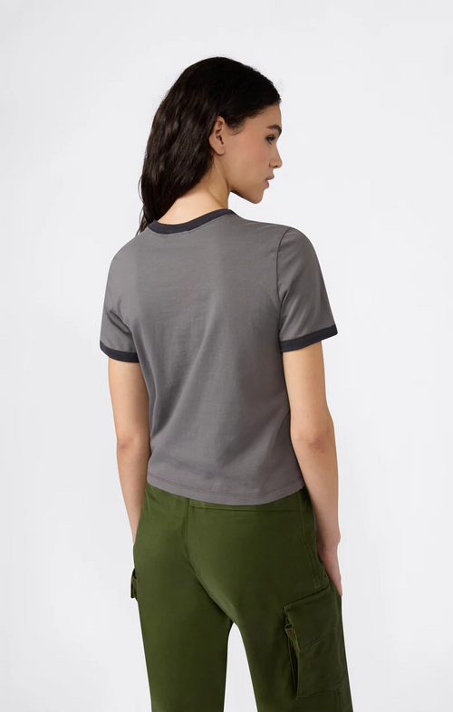 T-shirt crop donna Champion girocollo – Crop top manica corta stile casual moderno Grigio