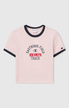 T-shirt crop donna Champion girocollo – Crop top manica corta stile casual moderno Rosa