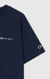 Champion T-shirt uomo in cotone logo piccolo Blu