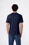 Champion T-shirt uomo in cotone logo piccolo Blu