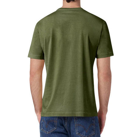 Champion T-shirt uomo in cotone logo piccolo Verde