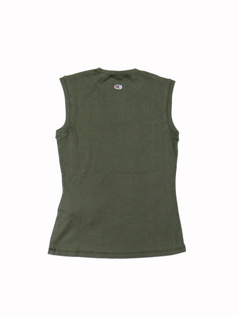 Canotta donna Champion Icons – Smanicata in tessuto a costina elasticizzata con effetto slavato Verde