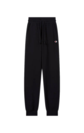 Pantaloni Donna Champion Icons Slim Fit con Polsino in Cotone Elasticizzato Nero