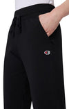 Pantaloni Donna Champion Icons Slim Fit con Polsino in Cotone Elasticizzato Nero
