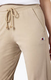 Pantaloni Donna Champion Icons Slim Fit con Polsino in Cotone Elasticizzato Beige