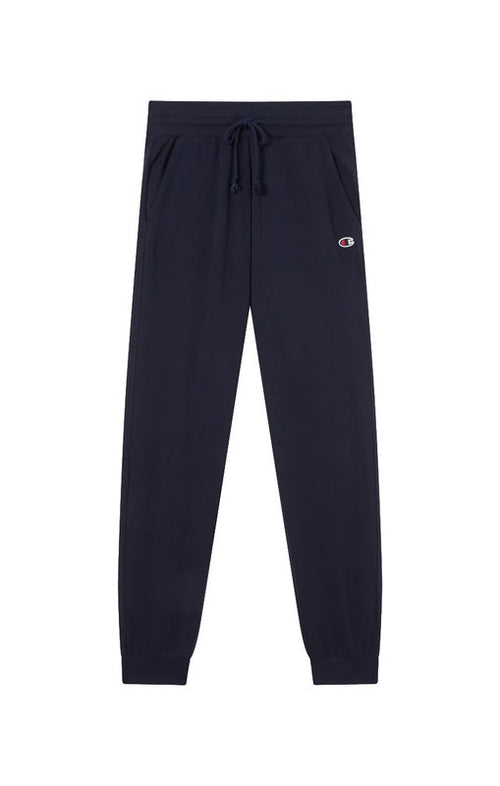 Pantaloni Donna Champion Icons Slim Fit con Polsino in Cotone Elasticizzato Blu