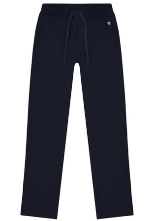 Pantaloni Champion Authentic Straight Hem Regular Fit in Jersey di Cotone Nero