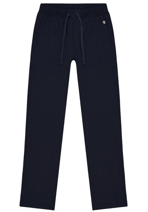 Pantaloni Champion Authentic Straight Hem Regular Fit in Jersey di Cotone Nero