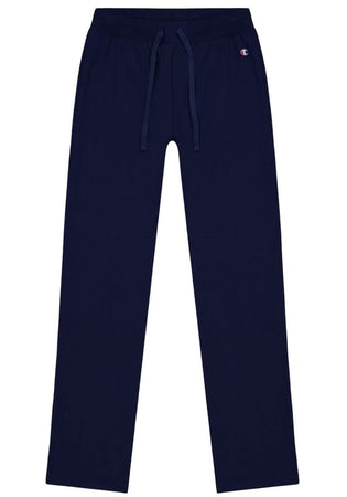 Pantaloni Champion Authentic Straight Hem Regular Fit in Jersey di Cotone Blu