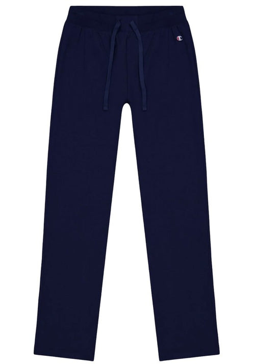 Pantaloni Champion Authentic Straight Hem Regular Fit in Jersey di Cotone Blu