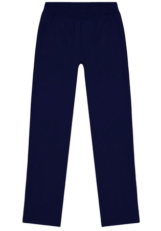 Pantaloni Champion Authentic Straight Hem Regular Fit in Jersey di Cotone Blu