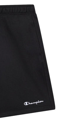 Pantaloncini Bermuda Champion Icons in Cotone e Poliestere Regular Fit Nero
