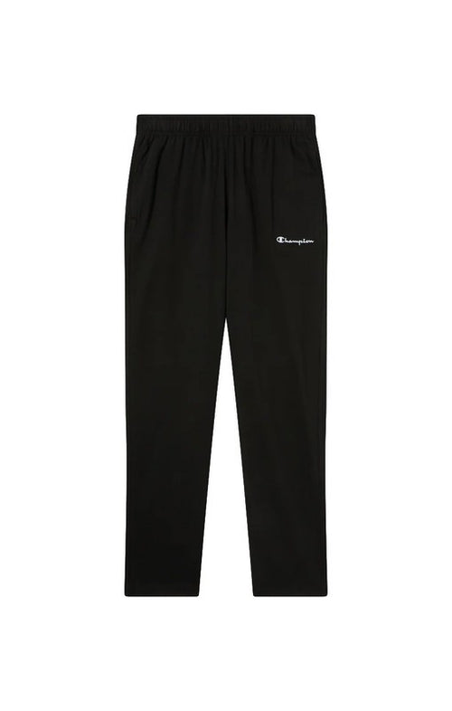 Pantaloni Uomo Champion Icons in Jersey di Cotone Standard Fit Nero