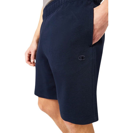 Champion Pantaloncini Uomo Tuta Leggeri in Cotone e Poliestere Spring Poly Terry 280 g Blu