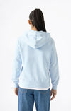 Champion Felpa Donna con Cappuccio e Zip Slim Fit Icons con Tasche, Logo Ricamato e Patch “C” Azzurro