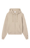 Champion Felpa Donna con Cappuccio e Zip Icons Oversize Casual con Tasche e Logo Ricamato Beige