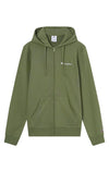 Champion Felpa Uomo con Cappuccio e Zip Icons Regular Fit in Cotone e Poliestere 310 g con Tasche e Logo Ricamato Verde