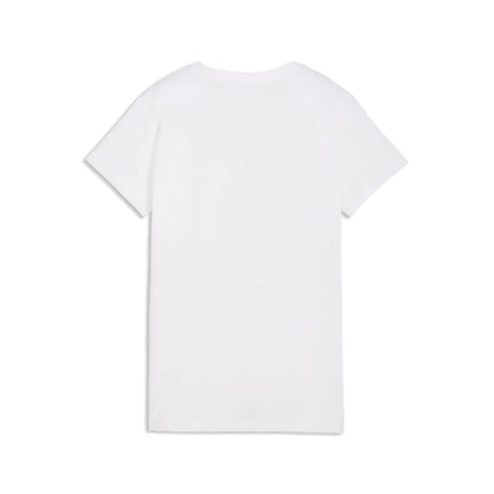 Puma T-Shirt Donna ESS Script in Cotone Beige – Maglietta Girocollo Regular Fit Casual Manica Corta PUMA White