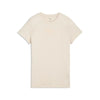 Puma T-Shirt Donna ESS Script in Cotone Beige – Maglietta Girocollo Regular Fit Casual Manica Corta Alpine Snow