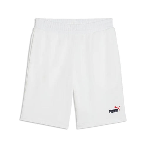 Puma Pantaloncini Uomo in Cotone Tasche Laterali, Bermuda Estivi Casual e Sport PUMA White-red