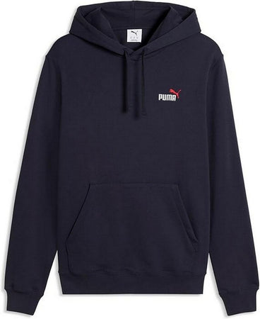 Puma Felpa Uomo con Cappuccio – Regular Fit, Tasca Marsupio, Logo Ricamato New Navy-red
