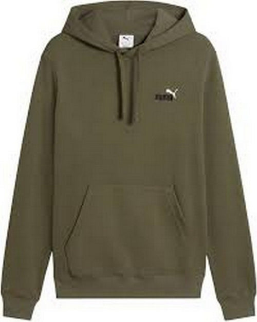 Puma Felpa Uomo con Cappuccio – Regular Fit, Tasca Marsupio, Logo Ricamato Loden Green