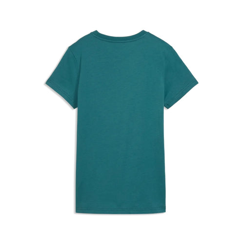 Puma T-Shirt Donna ESS Small Logo Verde in Cotone Manica Corta Relaxed Fit Casual