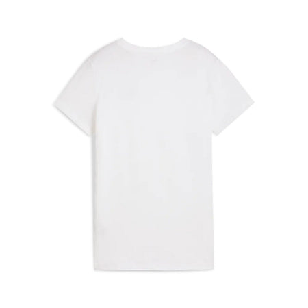Puma T-Shirt Donna ESS Small Logo Nera in Cotone Manica Corta Relaxed Fit Casual Bianco