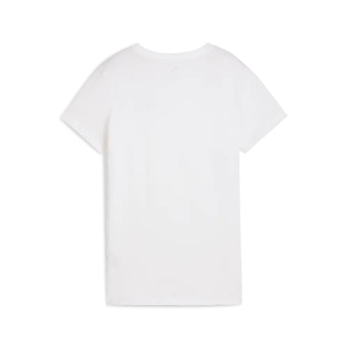 Puma T-Shirt Donna ESS Small Logo Nera in Cotone Manica Corta Relaxed Fit Casual Bianco