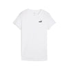 Puma T-Shirt Donna ESS Small Logo Nera in Cotone Manica Corta Relaxed Fit Casual Bianco