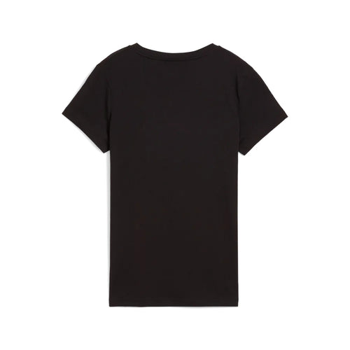 Puma T-Shirt Donna ESS Small Logo Nera in Cotone Manica Corta Relaxed Fit Casual Nero