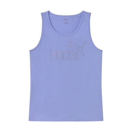 Puma Canotta Donna Lavanda in Cotone – Tank Top Sportivo Casual con Logo Lucido Viola