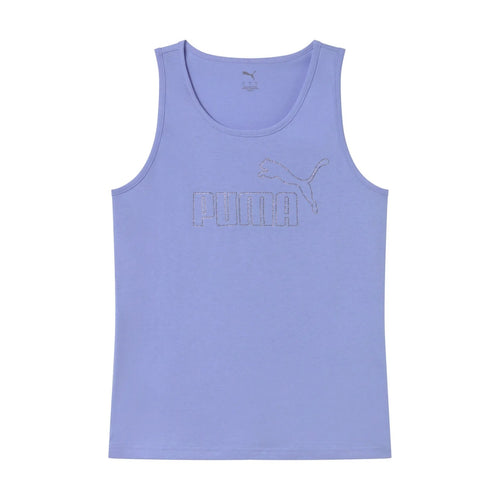 Puma Canotta Donna Lavanda in Cotone – Tank Top Sportivo Casual con Logo Lucido Viola