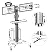 Trolley da Pavimento con Mensola e Porta PC per 2 TV LCD/LED/Plasma 13-32''