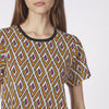 MAGLIA MANICA CORTA LAVORAZIONE JACQUARD DISEGNO GEOMETRICO