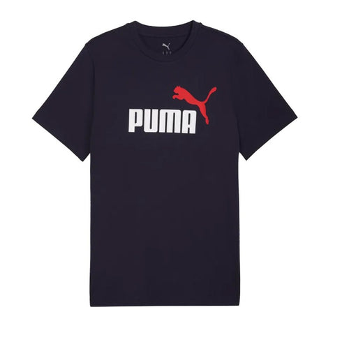 T-shirt Uomo PUMA Essentials 2 Colour N.1 Logo New Navy-RED