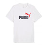 T-shirt Uomo PUMA Essentials 2 Colour N.1 Logo PUMA White-red