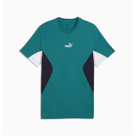 T-shirt Uomo PUMA Essentials Block Girocollo Maniche Corte Vestibilità Regolare Emerald Ice