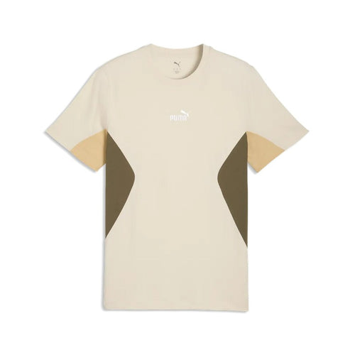 T-shirt Uomo PUMA Essentials Block Girocollo Maniche Corte Vestibilità Regolare Para Ombre