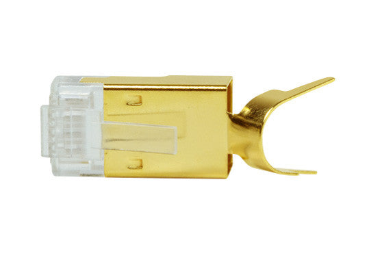 Plug Modulare Dorato RJ45 CAT.8.1/CAT.6A 10pz