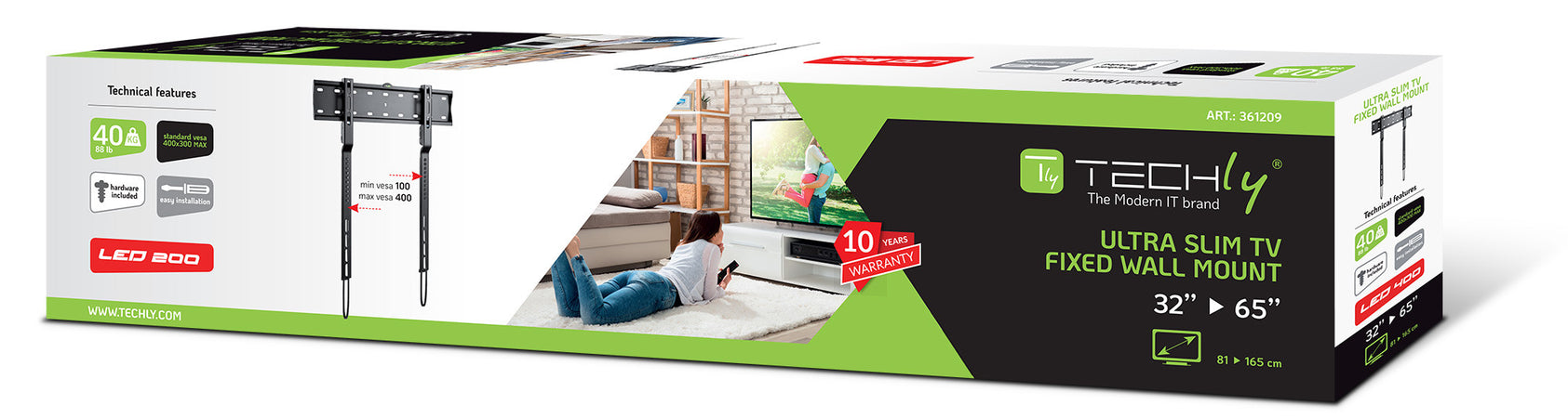 Supporto fisso da Muro Ultra-Slim per TV LED/LCD 32-65''