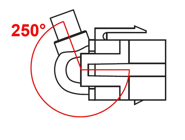Modulo Keystone USB 3.0 A Maschio / Femmina 250&deg con Cavo